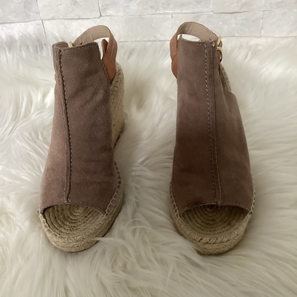 Seychelles Brown Suede Wedge Sandals - Picture 2 of 4